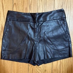 Express Vegan Leather Shorts - Black, Size 8